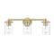 Z-Lite Thayer Vanity, 3-Light, 22.5 In.W x 5.75 In.L x 8.75 In.H, Luxe Gold/Clear 742-3V-LG - alternate 5